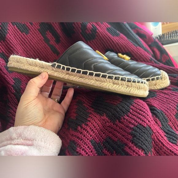 GUCCI Leather Pilar Espadrille Mules - Picture 5 of 11